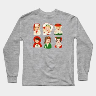 Christmas lady head vases Long Sleeve T-Shirt